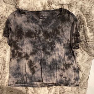 Aeropostale Soft & Sexy Grey and Black Tie Dye Shirt